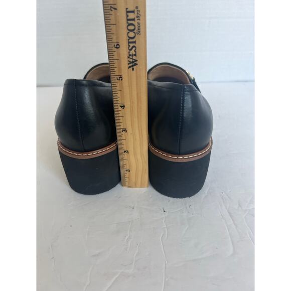 NWT Naturalizer Black Leather Chain Detail Platform Loafer Style SlipOn Shoes 10 - Picture 9 of 11